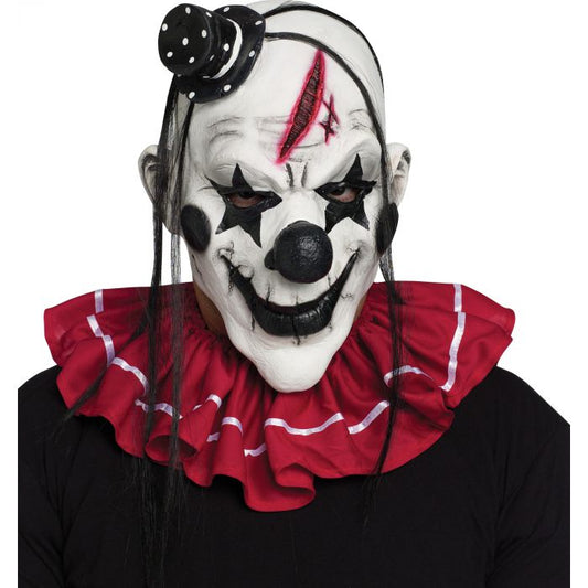 HORROR CLOWN BLK/WHT MASK
