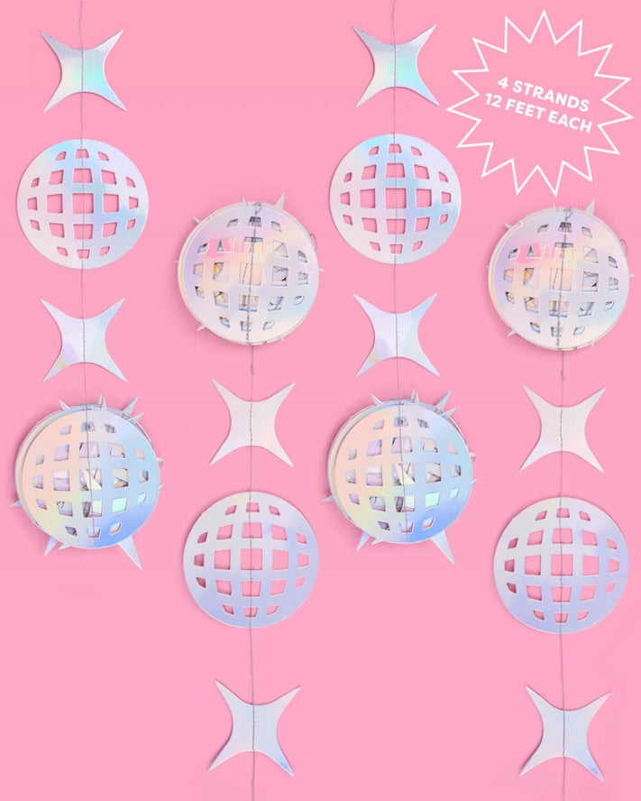 DISCO PARTY GARLAND DECORATIONS