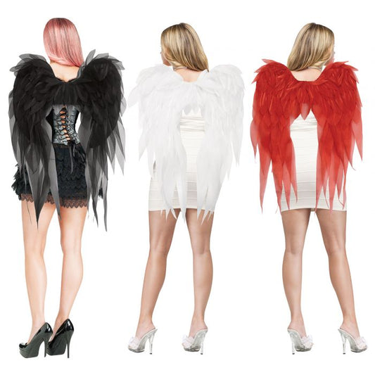 FABRIC FEATHER LOOK WINGS ASST