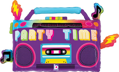 PARTY TIME BOOM BOX 28" MYLAR