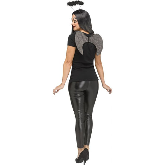 RHINESTONE ANGEL WINGS BLACK
