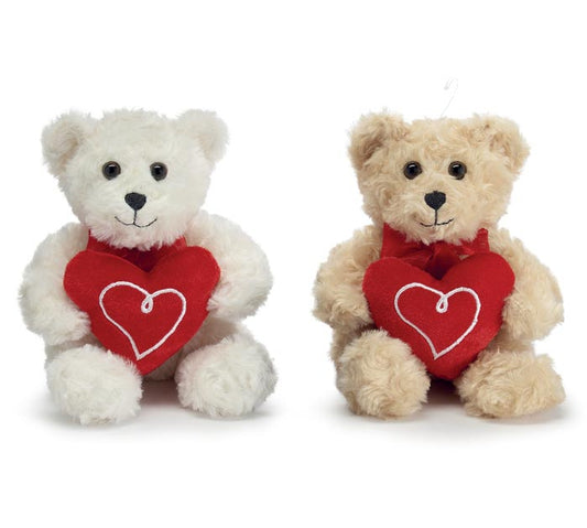 PLUSH 9" CREAM/BROWN ASST BEAR