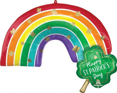 ST. PATRICKS DAY RAINBOW SHAPE MYLAR
