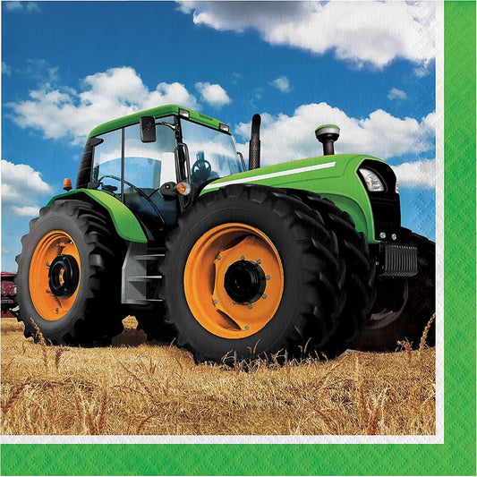 LUNCHEON NAPKINS TRACTOR TIME