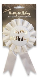 IT'S MY BIRTHDAY BADGE ROSE GLD
