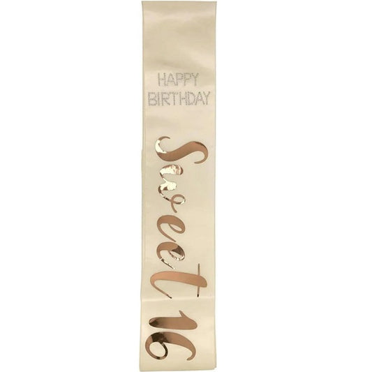 ROSE GOLD 16TH BIRTHDAY SASH