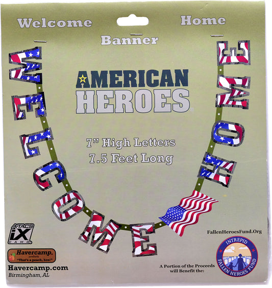 WELCOME HOME PATRIOTIC BANNER