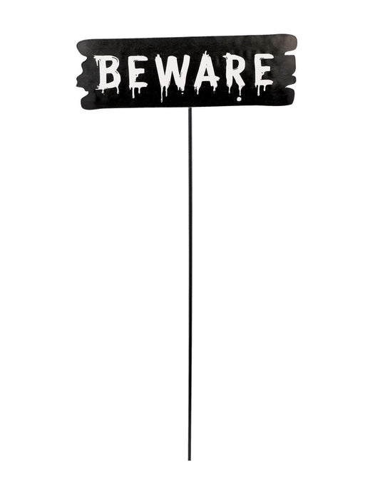 BEWARE METAL YARD STAKE