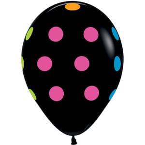 11" NEON POLKA DOT SEMPERTEX 50CT
