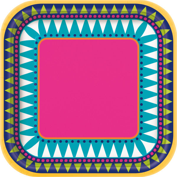BOHO FIESTA 7" SQUARE PLATES