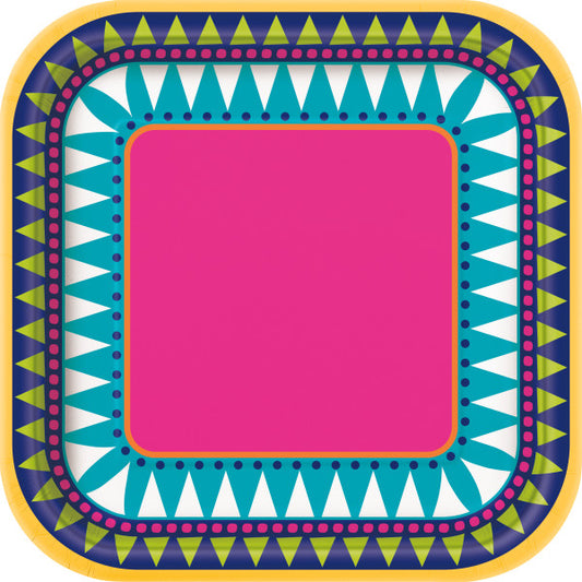 BOHO FIESTA 7" SQUARE PLATES