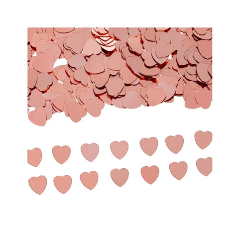 ROSE GOLD HEART CONFETTI 2.5OZ