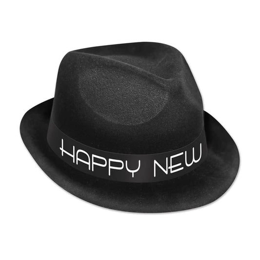 HNY BLK RIM FEDORA HAT