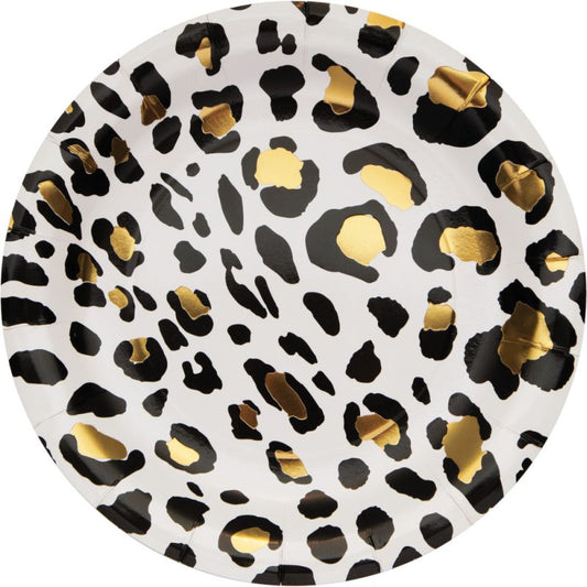 LEOPARD FOIL 9" PLATES