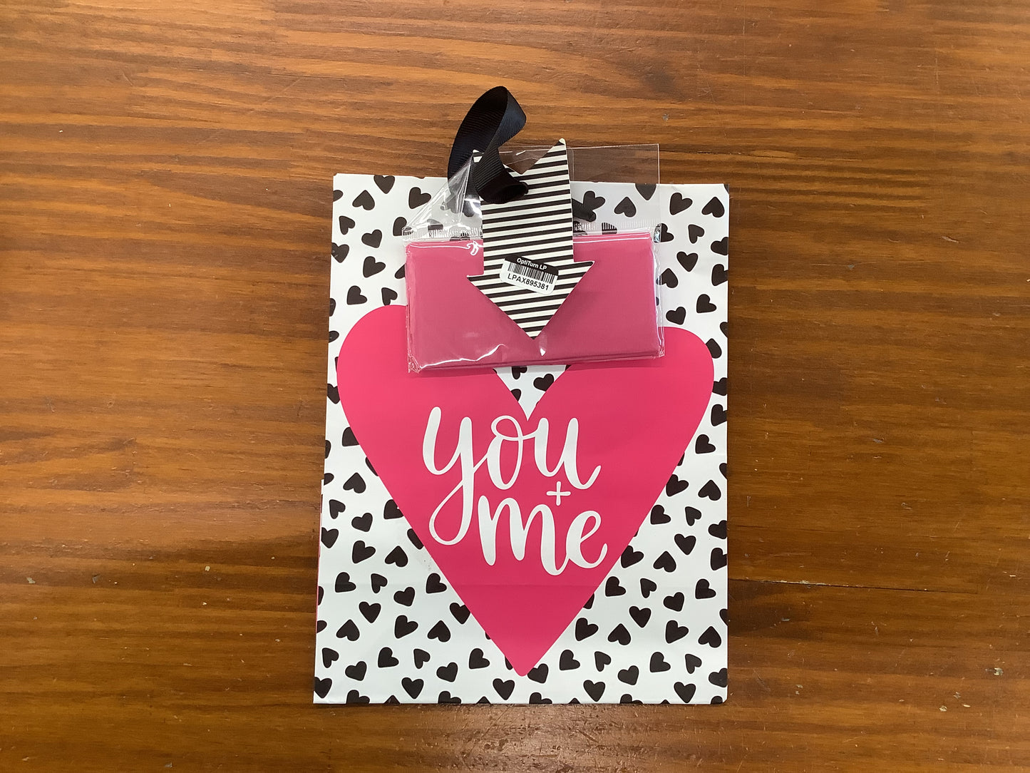 VDAY GIFT BAG W/ TISSUE - YOU + ME