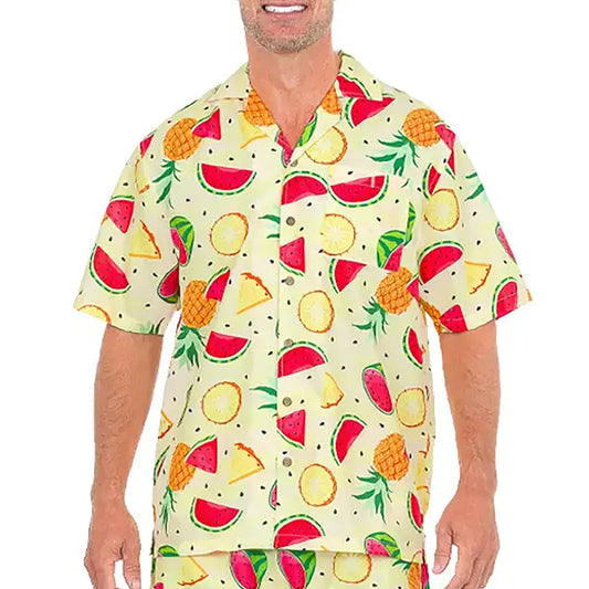 FRUIT PRINT HAWAIIAN SHIRT ADULT XL