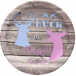 BUCK OR DOE? 9" PPR PLATES
