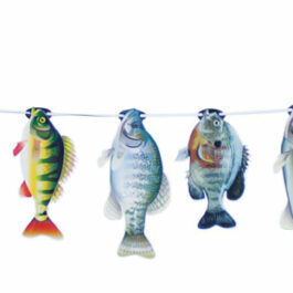 GONE FISHIN' STRING OF FISH BANNER