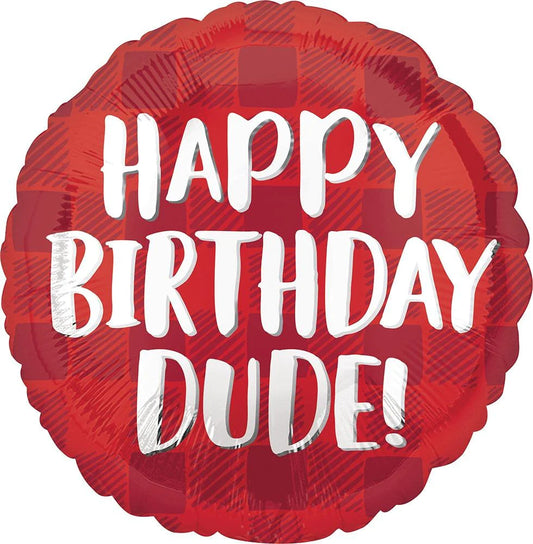 HAPPY BIRTHDAY DUDE 18" MYLAR