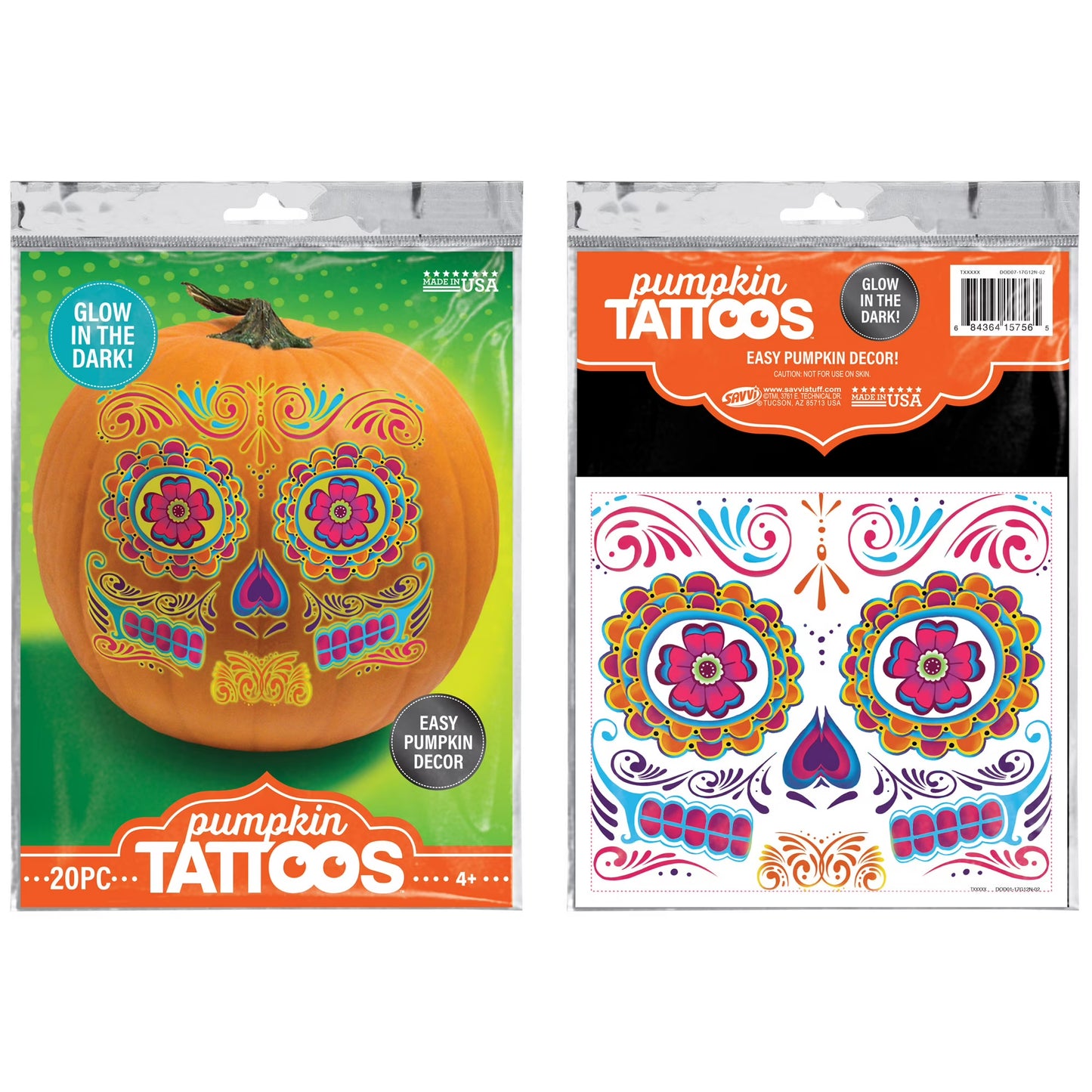 PUMPKIN TATTOO 8PC