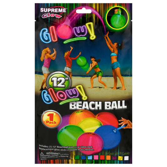 GLOW BEACHBALL YELLOW