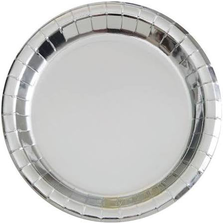 7" PAPER PLATES FOIL SILVER