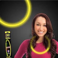 22" GLOW NECKLACE YELLOW