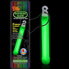 6" GREEN GLOWSTICK LANYARD