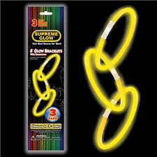 YELLOW GLOW BRACELET 3PK