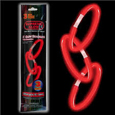 RED GLOW BRACELET 3PK
