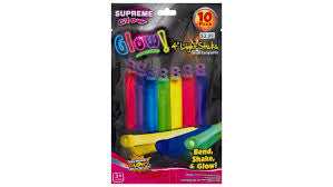 4" GLOW STICK ASST COLORS 10PK