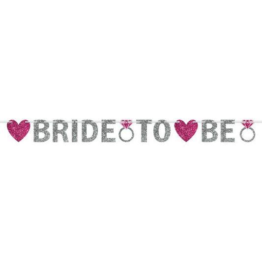 BRIDE TO BE GLITTER BANNER