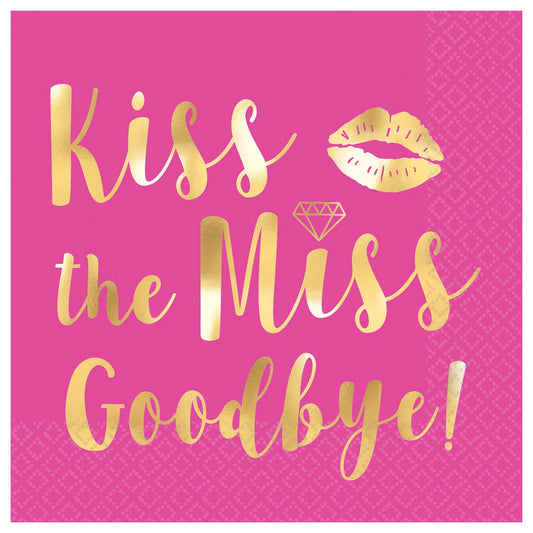 KISS THE MISS BEVERAGE NAPKINS