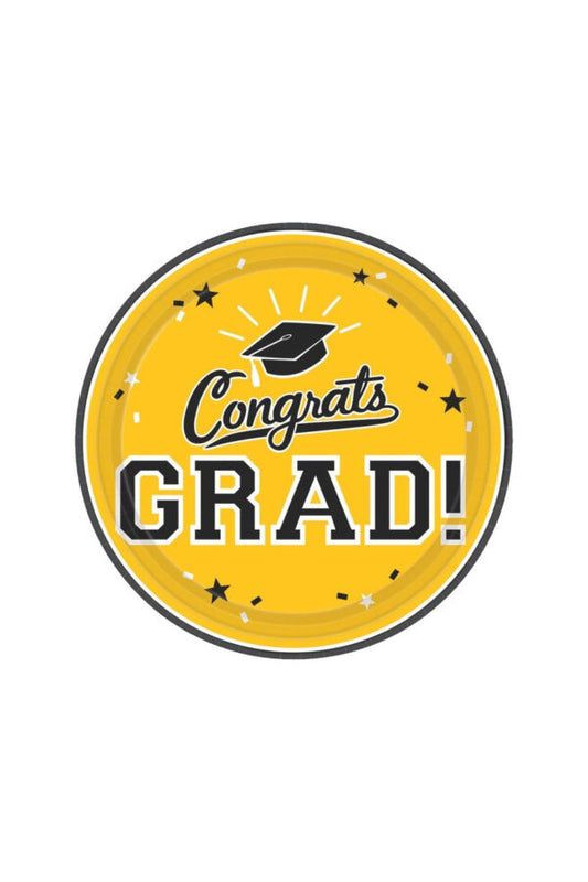 GRAD 7 IN PAPER PLATE - YELLOW