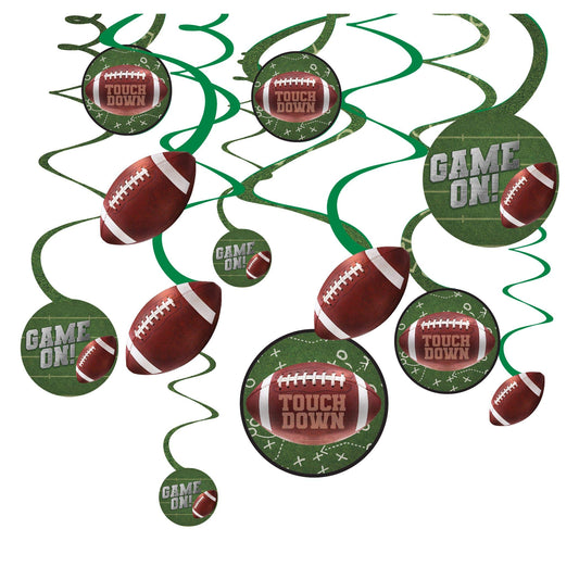 FOOTBALL SWIRL DECOR VALUE PACK