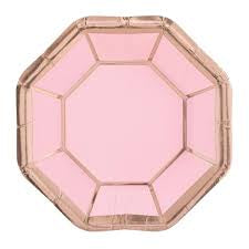 BLUSH WEDDING OCTAGON 7" PLATES