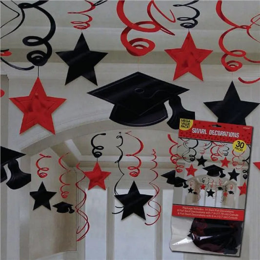 RED GRAD VALUE PK SWIRL DECOR
