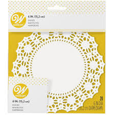 LACY FLORAL PAPER DOILIES 6" RND