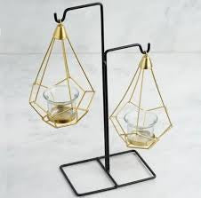 8" GEO HANGING CANDLE HLDR W/ S