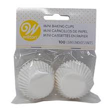 WHITE MINI CUPCAKE LINERS