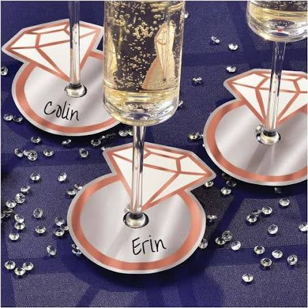 NAVY BRIDE GLASS TAGS
