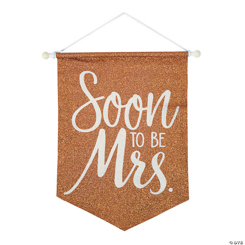 GLITTER BLUSH CANVAS SIGN