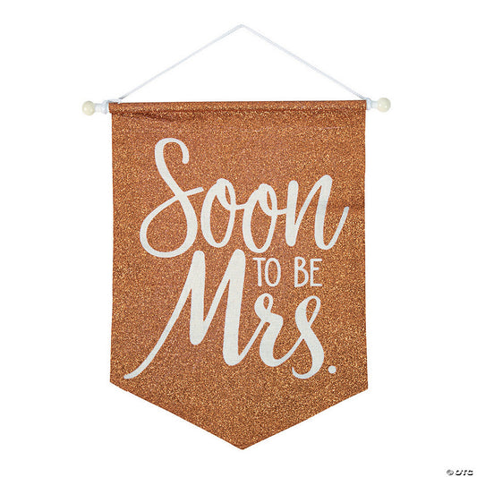 GLITTER BLUSH CANVAS SIGN
