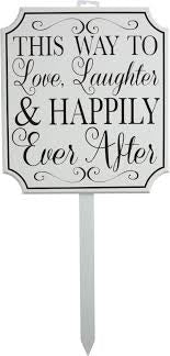 THIS WAY TO LOVE LAWN SIGN