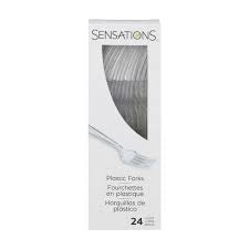 PLASTIC FORK CLEAR 24CT