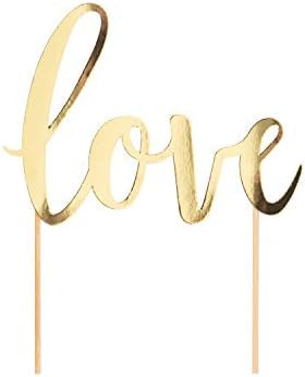 CAKE TOPPER GOLD LOVE FOIL