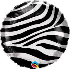 ZEBRA PRINT 18" MYLAR