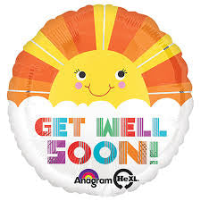 GET WELL SOON SUN MYLAR