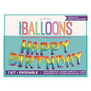 RAINBOW HBD BALLOON BANNER KIT