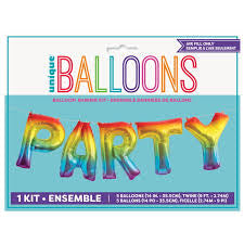 RAINBOW PARTY BALLOON BANNER KIT